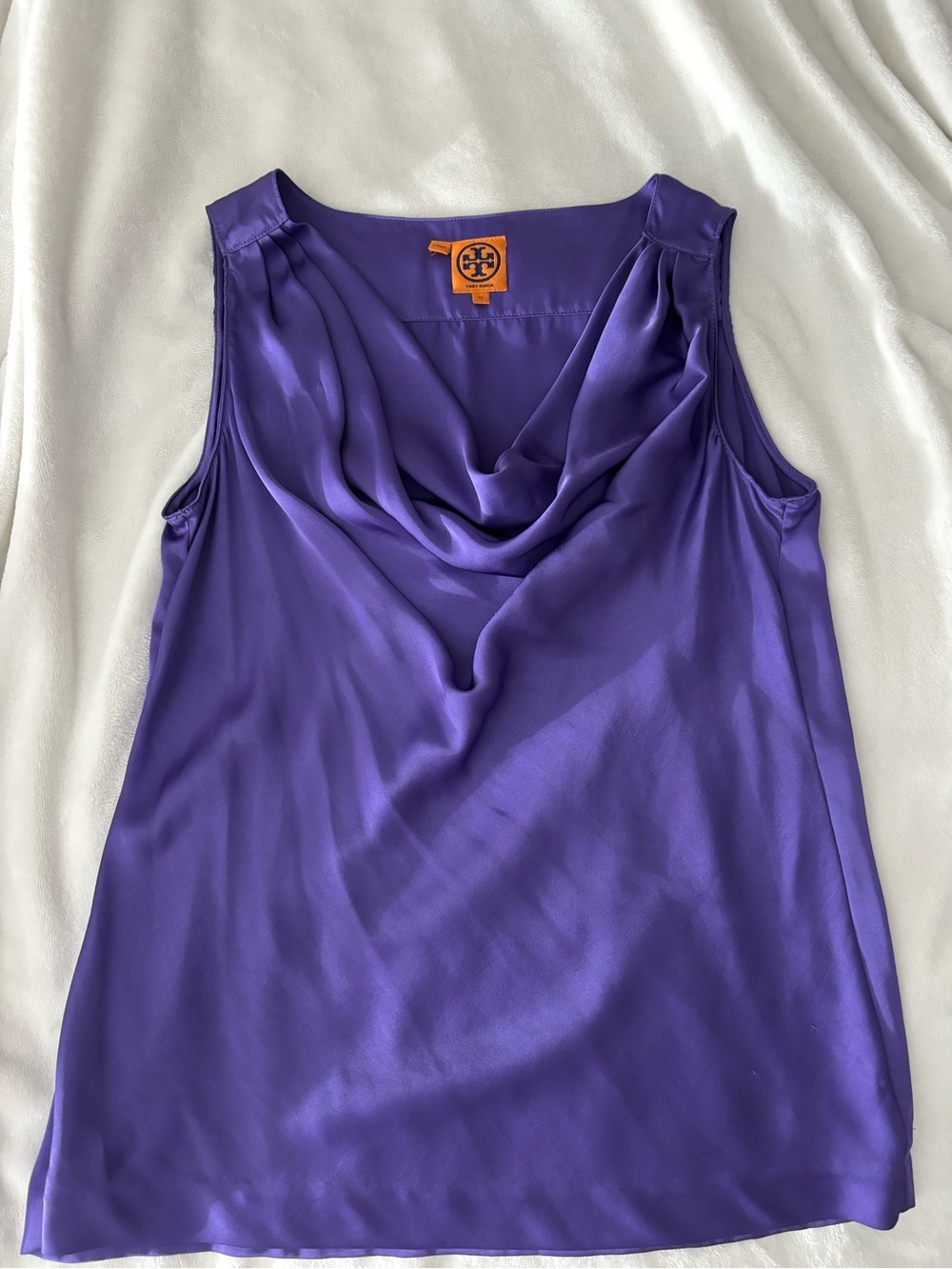 Tory Burch Purple  Cowl Neck Sleeveless Top